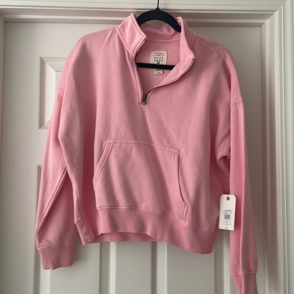 Billabong Tops - NWT Billabong 1/4 Zip Pink Pullover Sweatshirt